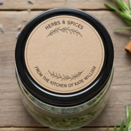 Adesivo Custom Jar / Spice Blank Sticker Label 