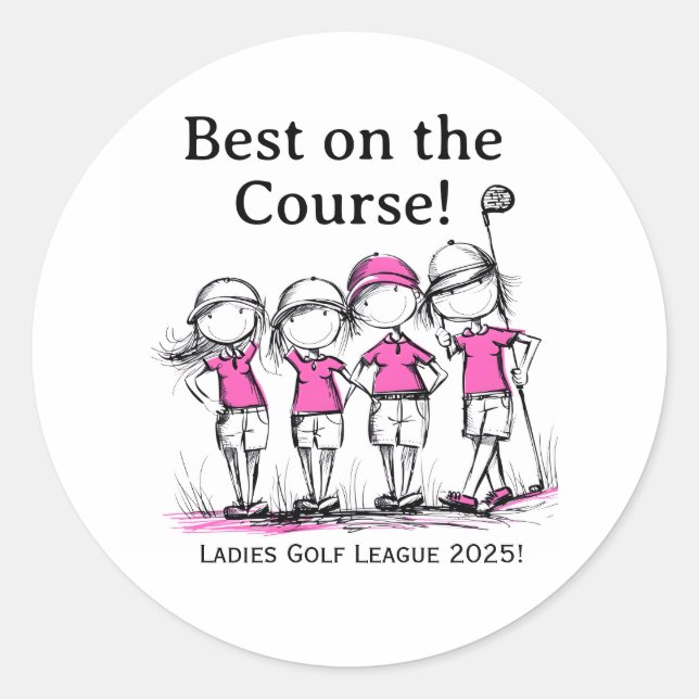 Adesivo Custom Ladies Golf League Award Sticker (Frente)