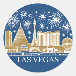 Adesivo Custom Las Vegas Strip Skyline Minimalist Golden