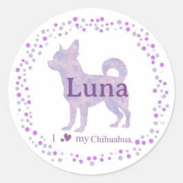 Adesivo Custom lavender chihuahua Silhouette sticker