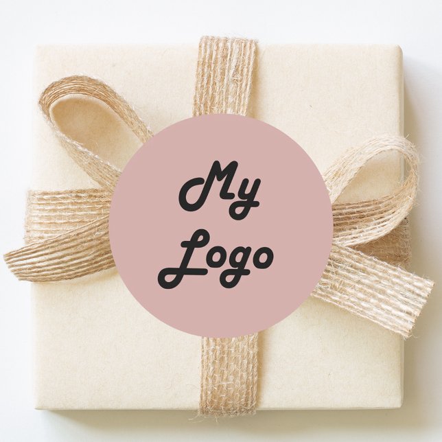 Adesivo Custom logo image business dusty rose pink (Criador carregado)