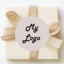 Adesivo Custom logo image business taupe