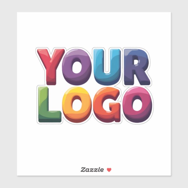 Adesivo Custom Logo|Upload Your Logo | Business & Brand  (Folha)