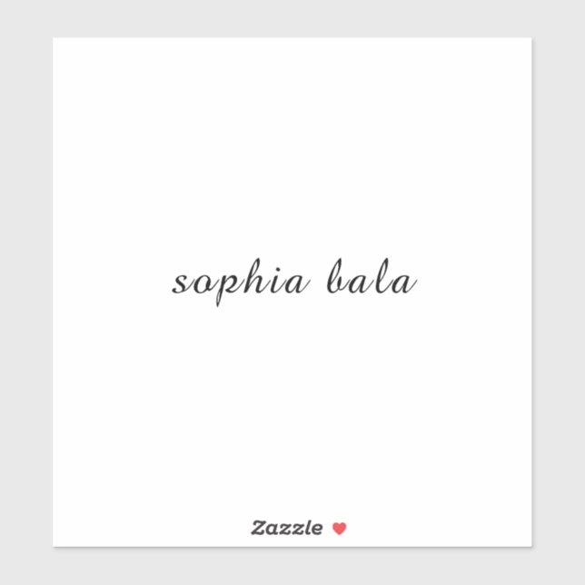 Adesivo Custom Name Modern Handwritten Design (Folha)