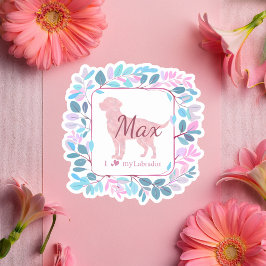 Adesivo Custom Pastel Pink Labrador Retriever Sticker Gift