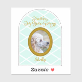 Adesivo Custom Poodle Photo & Name Sticker  Forever Friend