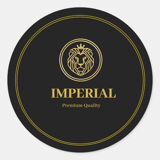 Adesivo Custom Premium Round Business Logo Sticker (Frente)