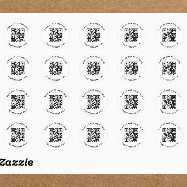 Adesivo custom QR Code and Text (Criador carregado)