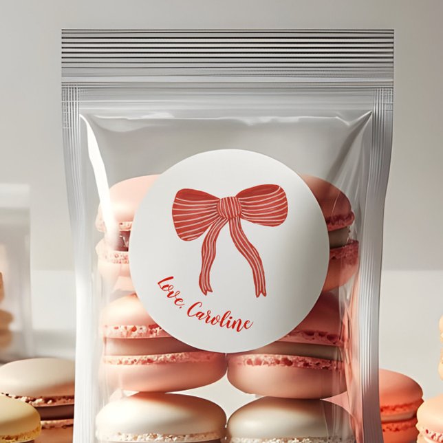 Adesivo Custom Red Bow Personalized Valentine's Day  (Criador carregado)