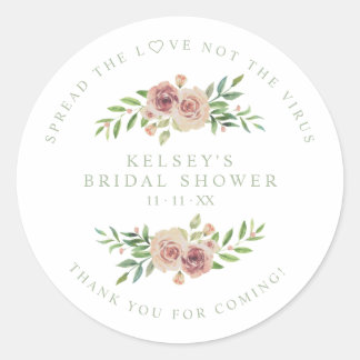 Adesivo Custom Sage Garland Wreath Bridal Shower Sanitizer