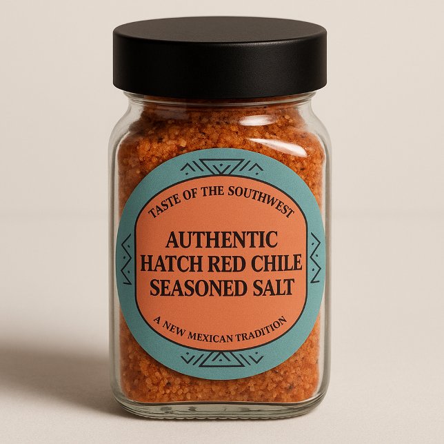 Adesivo Custom Southwest Authentic Hatch Red Chile Spice (southwestern spice jar labels, suggested use )