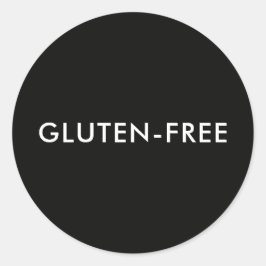 Adesivo Custom Text Modern Black Gluten-free Food Label