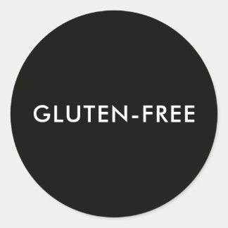 Adesivo Custom Text Modern Black Gluten-free Food Label