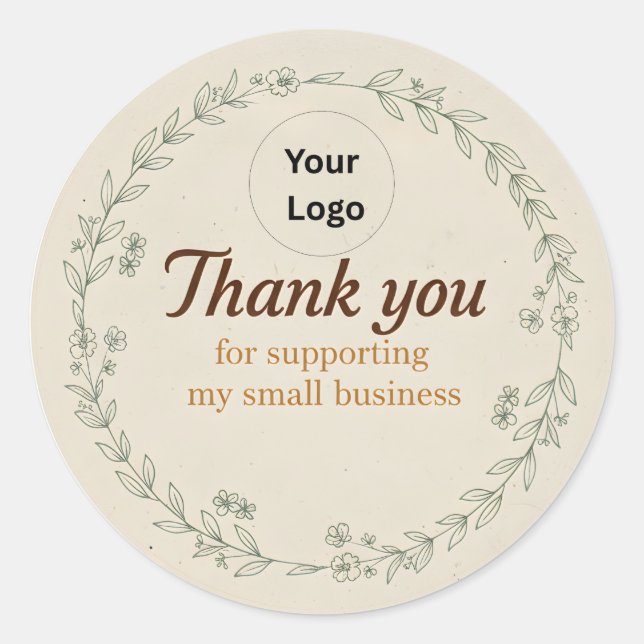 Adesivo Custom Thank You Business Sticker –Packaging Label (Frente)