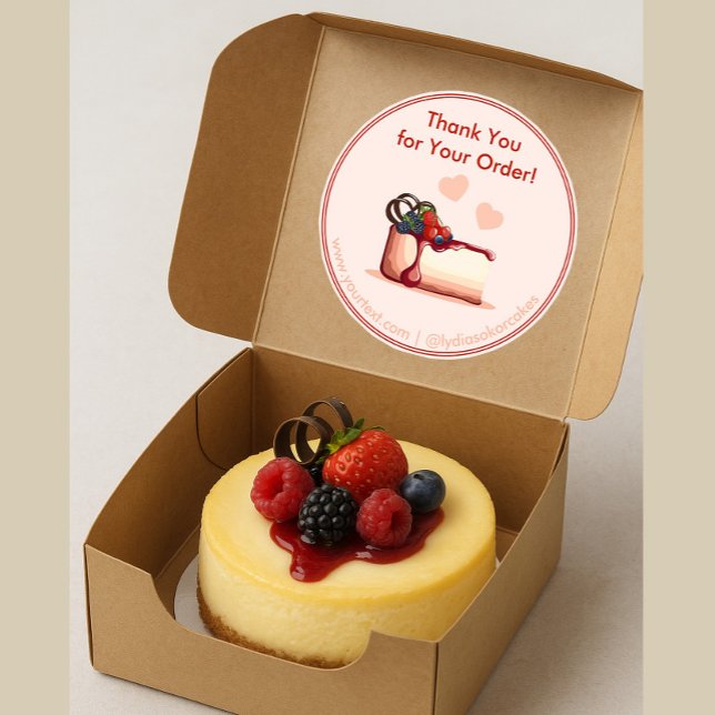 Adesivo Custom “Thank You for Your Order” Bakery Stickers (Criador carregado)
