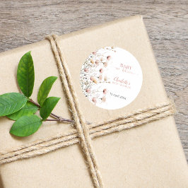 Adesivo custom wildflower floral sticker label template