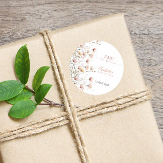 Adesivo custom wildflower floral sticker label template