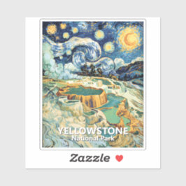 Adesivo Custom Yellowstone Mammoth Hot Springs Van Gogh