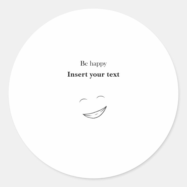 Adesivo Customizable Be happy (Frente)
