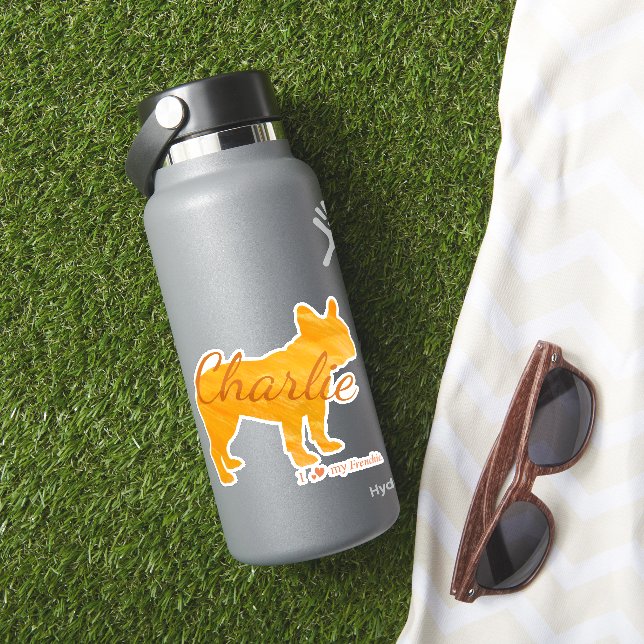 Adesivo Customizable French Bulldog Pastel Orange Frenchie (HydroFlask Insitu)