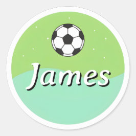 Adesivo Customizable Kids Name Sticker– Soccer Ball Design