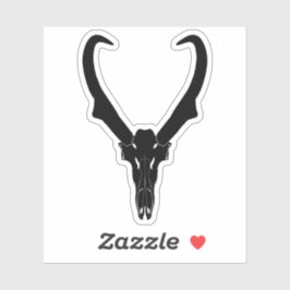 Adesivo Customizable Pronghorn Skull