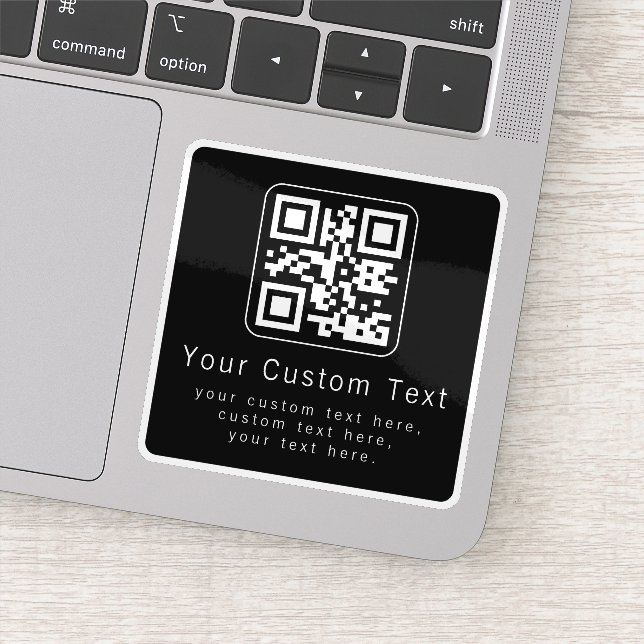 Adesivo Customizable QR Code & Editable Text Template (Detalhe)