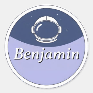 Adesivo Customizable Round Kids Name Sticker