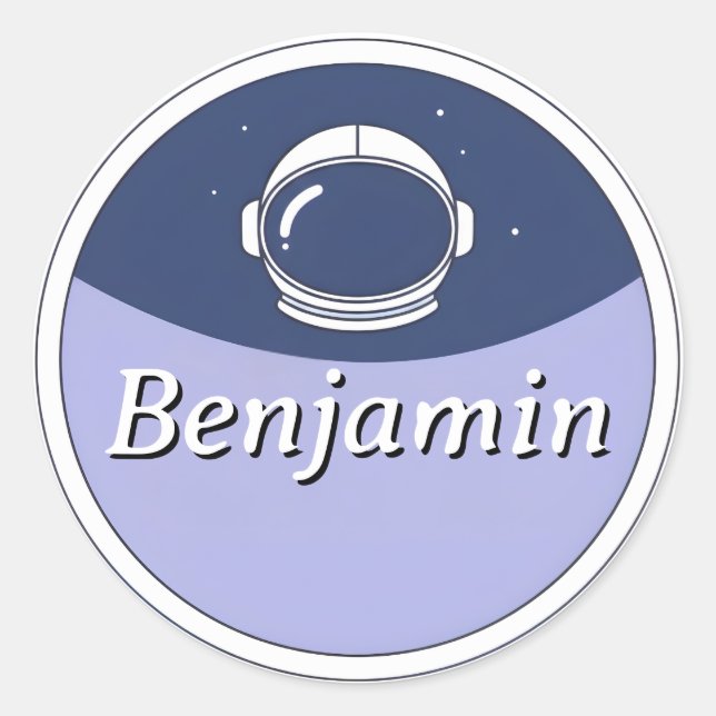 Adesivo Customizable Round Kids Name Sticker (Frente)