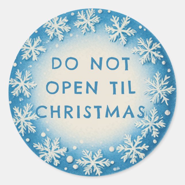 Adesivo Customizable Snowflake Gift Wrap Stickers (Frente)