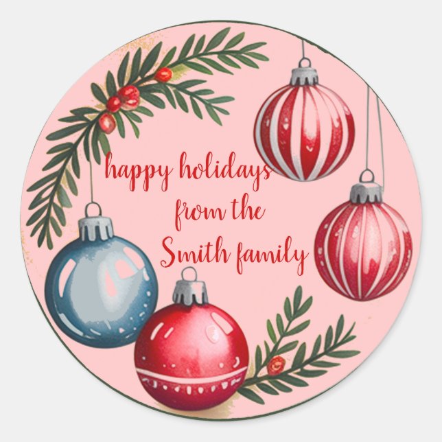 Adesivo Customizable Stickers for Holiday Packages  (Frente)