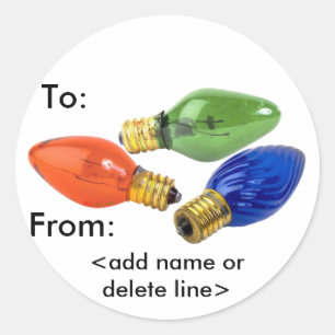 Adesivo Customizável para/desde Tag do presente