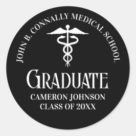 Adesivo Customized Black Medical School Graduation Party