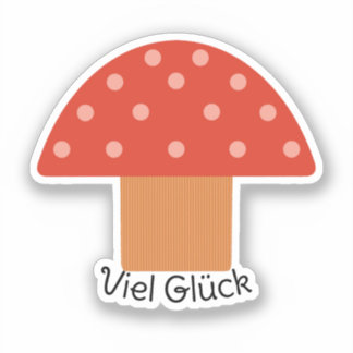 Adesivo Customized Cute Red Mushroom 