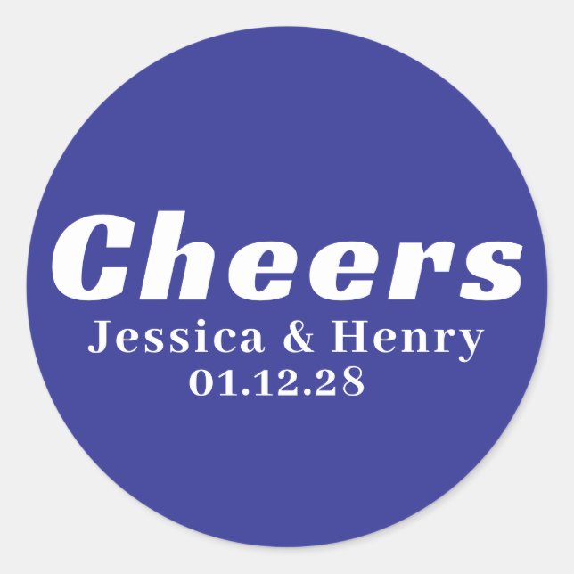 Adesivo Customized Your Own Simple Stylish Minimal Wedding (Frente)