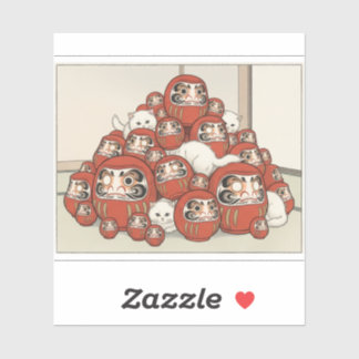 Adesivo CUSTOMJapanese Tale of Genji Heian Cat Art - Ukiyo