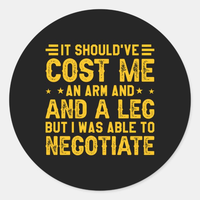 Adesivo Custou-Me Um Braço E Um Anmpu Da Perna (Frente)