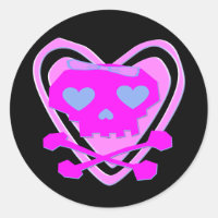 CUTA E GAROTA EMO SKULL E CROSSBONES