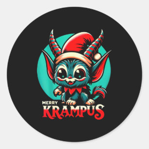 Adesivo Cute Alegre Krampus Natal Férias 30's Retro Ca