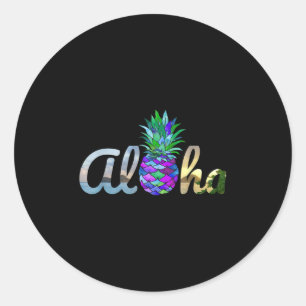 Adesivo Cute Aloha Hawaii Pineapple Mermaid Purple Beach L