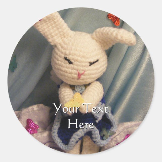 Adesivo Cute Amigurumi Bunny Rabbit (Frente)