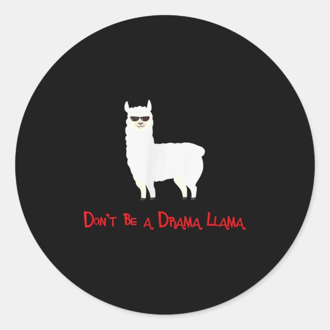 Adesivo Cute And Funny Don't Be A Drama Llama  (Frente)