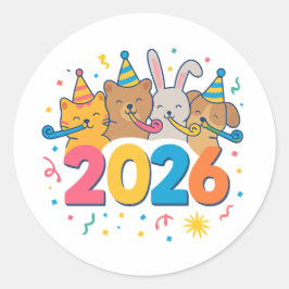 Adesivo Cute Animal Party Sticker 2026