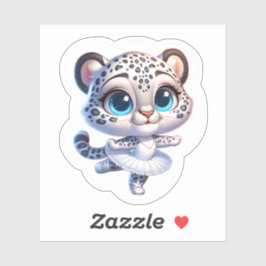 Adesivo Cute Anime Kawaii Balerina Snow Leopard Stickers