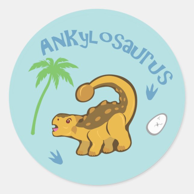Adesivo Cute Ankylosaurus (Frente)