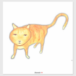Adesivo Cute Apathetic Orange Cat