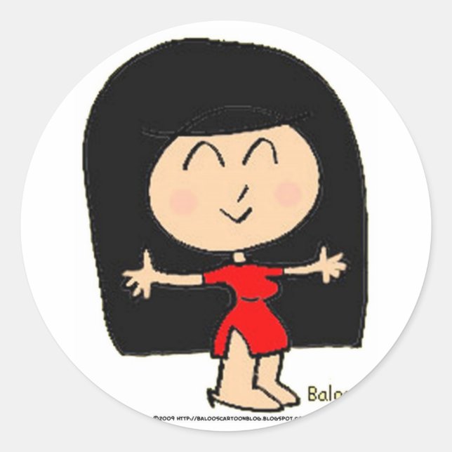 ADESIVO CUTE ASIAN GIRL (Frente)