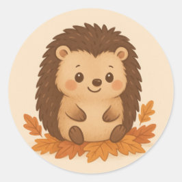 Adesivo Cute Autumn Hedgehog