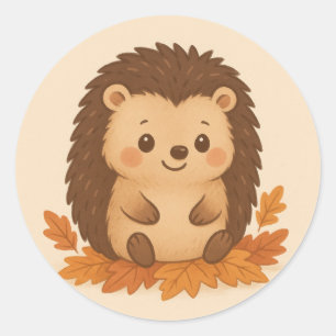 Adesivo Cute Autumn Hedgehog