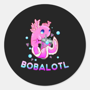Adesivo Cute Axolotl Lover Bobalotl Boba Kawaii Anima Japa